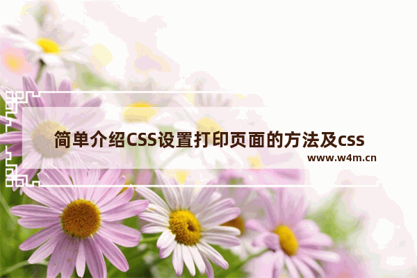 简单介绍CSS设置打印页面的方法及css里media的使用