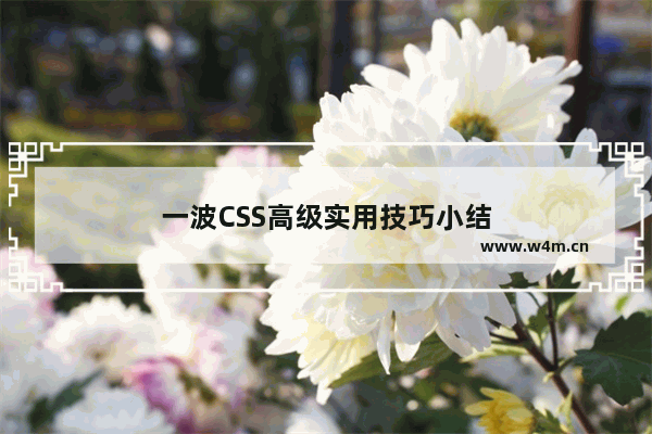 一波CSS高级实用技巧小结