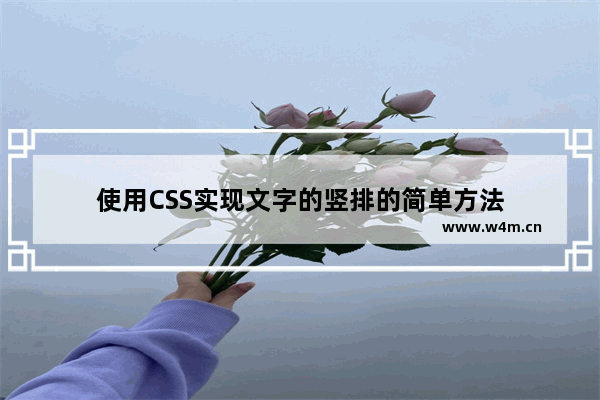 使用CSS实现文字的竖排的简单方法