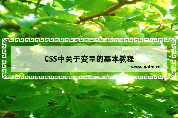 CSS中关于变量的基本教程