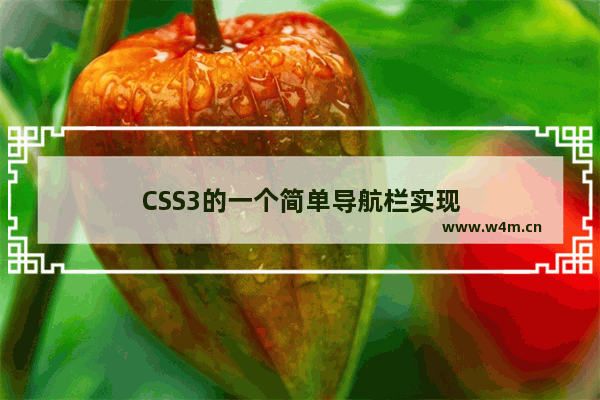 CSS3的一个简单导航栏实现