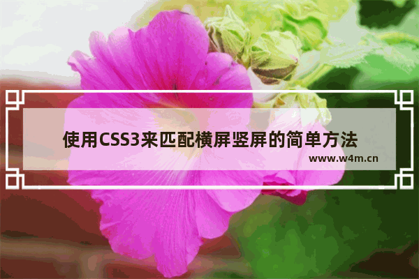 使用CSS3来匹配横屏竖屏的简单方法