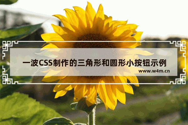 一波CSS制作的三角形和圆形小按钮示例