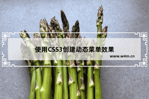 使用CSS3创建动态菜单效果