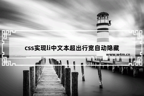 css实现li中文本超出行宽自动隐藏