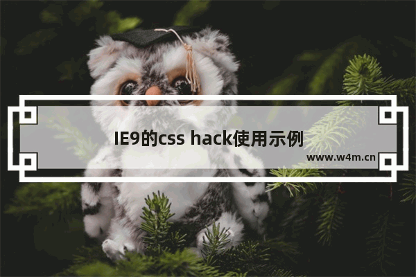 IE9的css hack使用示例