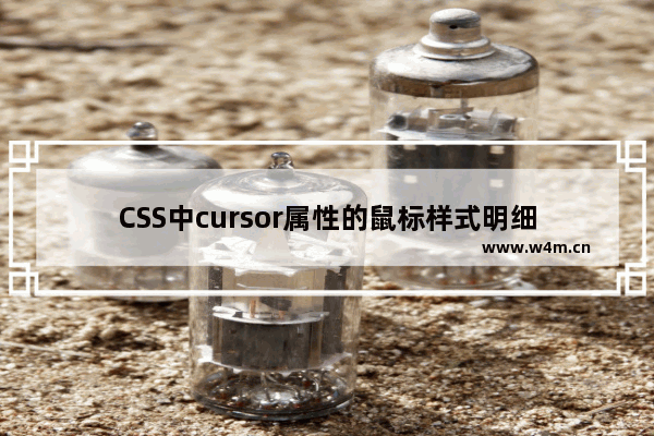 CSS中cursor属性的鼠标样式明细