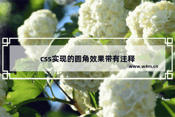 css实现的圆角效果带有注释