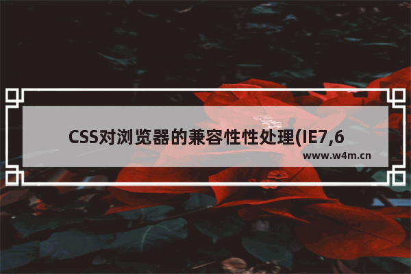 CSS对浏览器的兼容性性处理(IE7,6与Fireofx)