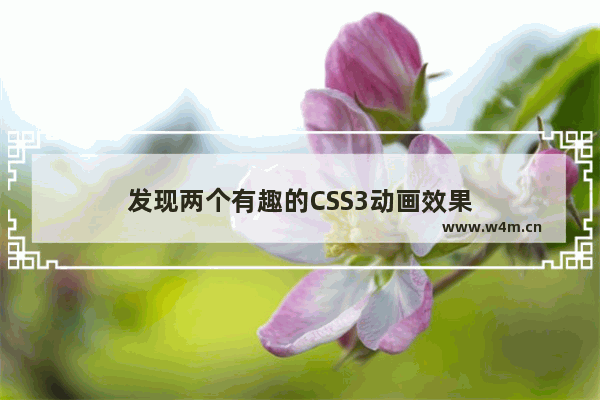 发现两个有趣的CSS3动画效果