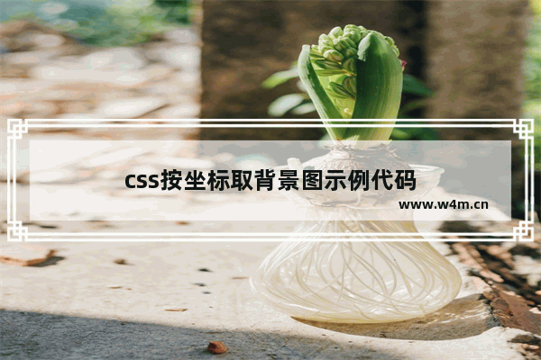 css按坐标取背景图示例代码