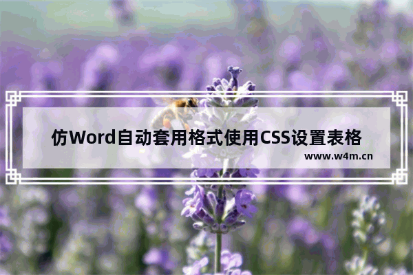 仿Word自动套用格式使用CSS设置表格样式实例