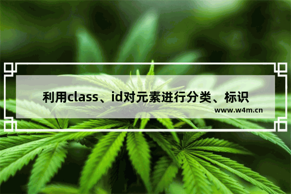 利用class、id对元素进行分类、标识实例