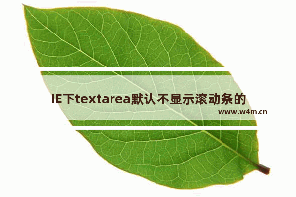 IE下textarea默认不显示滚动条的实现代码