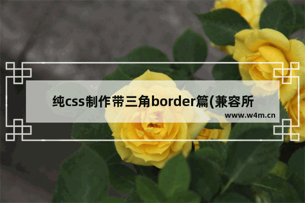 纯css制作带三角border篇(兼容所有浏览器)