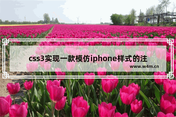 css3实现一款模仿iphone样式的注册表单