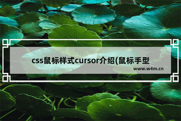 css鼠标样式cursor介绍(鼠标手型)