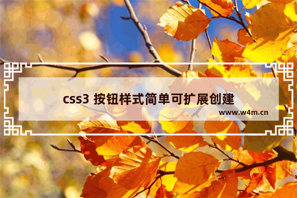 css3 按钮样式简单可扩展创建