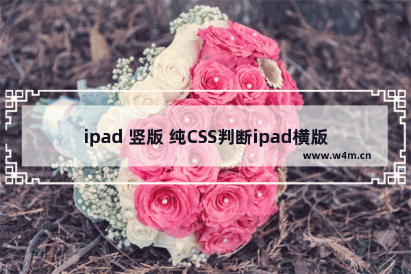 ipad 竖版 纯CSS判断ipad横版和竖版