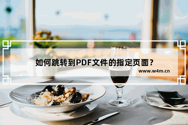 如何跳转到PDF文件的指定页面？