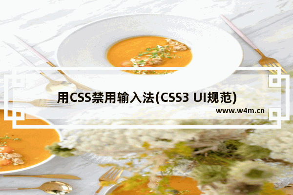 用CSS禁用输入法(CSS3 UI规范)实例解析