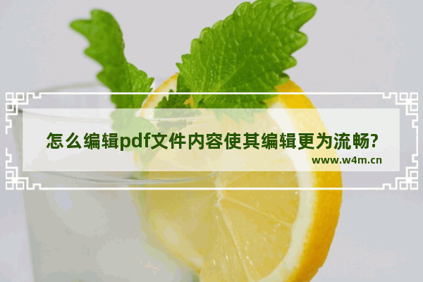 怎么编辑pdf文件内容使其编辑更为流畅?