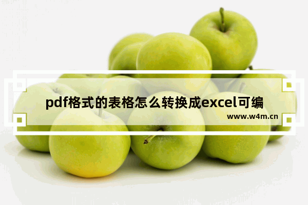 pdf格式的表格怎么转换成excel可编辑的格式?