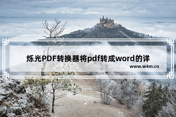 烁光PDF转换器将pdf转成word的详细过程