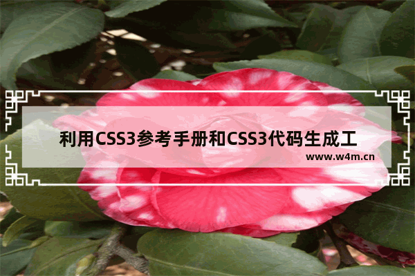 利用CSS3参考手册和CSS3代码生成工具加速来学习网页制