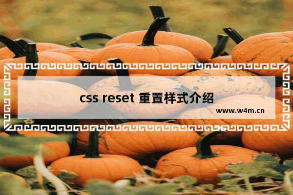 css reset 重置样式介绍