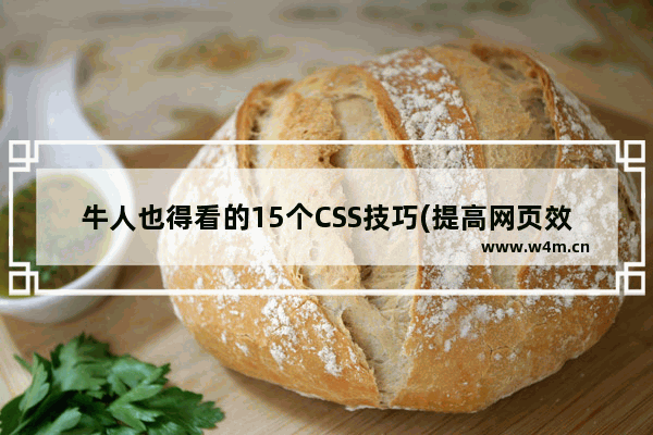 牛人也得看的15个CSS技巧(提高网页效率)