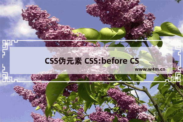 CSS伪元素 CSS:before CSS伪元素(Pseudo Element):after与:before