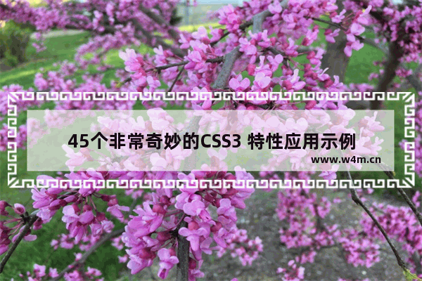 45个非常奇妙的CSS3 特性应用示例