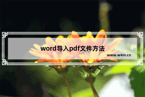 word导入pdf文件方法