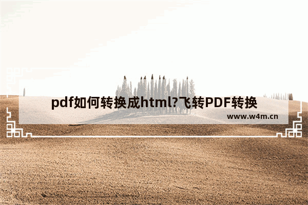 pdf如何转换成html?飞转PDF转换器使用教程