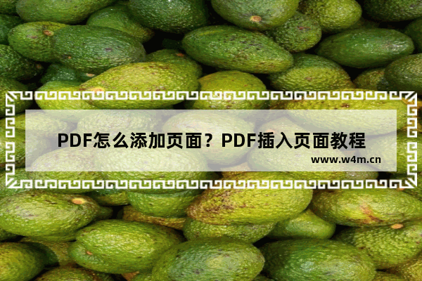 PDF怎么添加页面？PDF插入页面教程