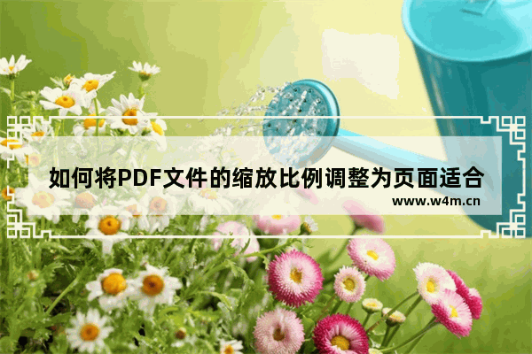 如何将PDF文件的缩放比例调整为页面适合窗口宽度？