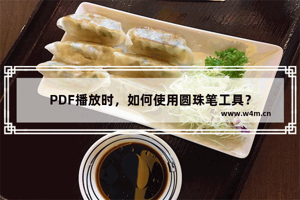 PDF播放时，如何使用圆珠笔工具？