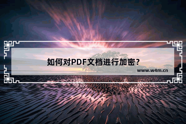 如何对PDF文档进行加密？