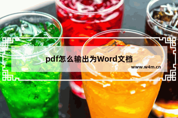 pdf怎么输出为Word文档