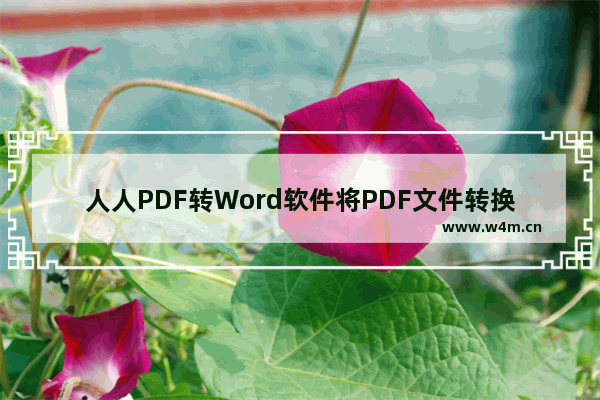 人人PDF转Word软件将PDF文件转换成Word文件的方法