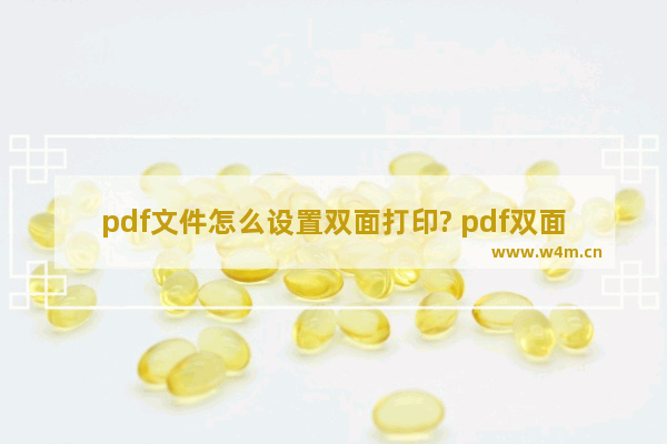 pdf文件怎么设置双面打印? pdf双面打印设置教程