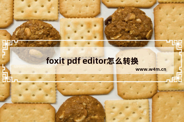 foxit pdf editor怎么转换成word？foxit pdf editor转换成word操作方法