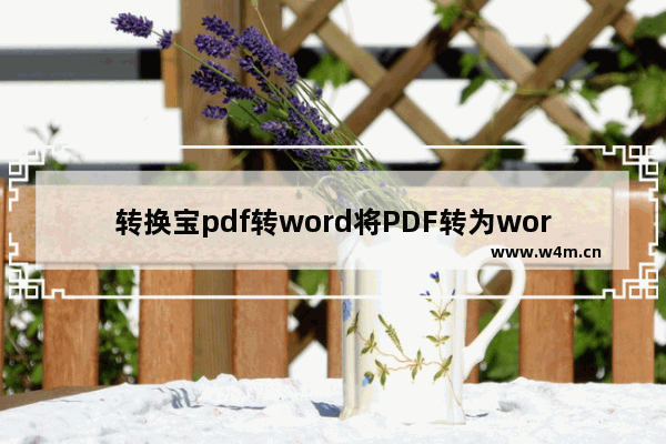 转换宝pdf转word将PDF转为word的方法步骤