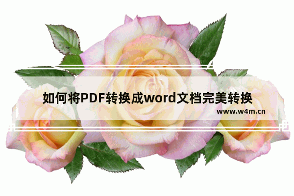 如何将PDF转换成word文档完美转换