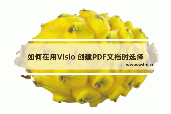 如何在用Visio 创建PDF文档时选择页的范围？