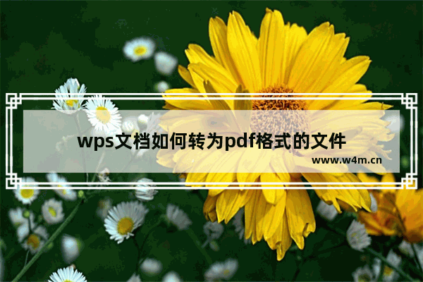 wps文档如何转为pdf格式的文件