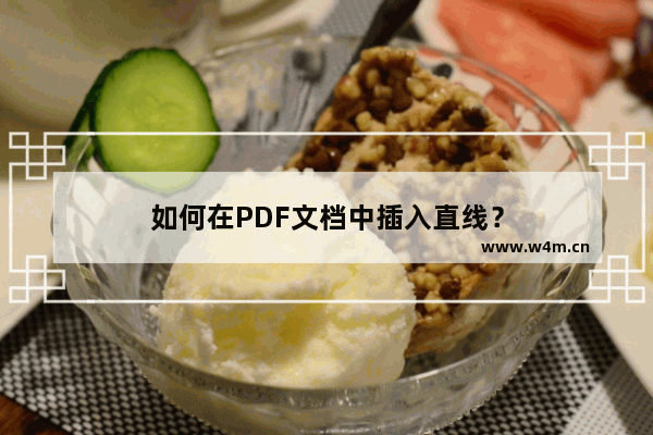 如何在PDF文档中插入直线？