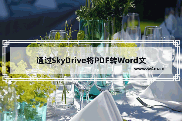 通过SkyDrive将PDF转Word文档