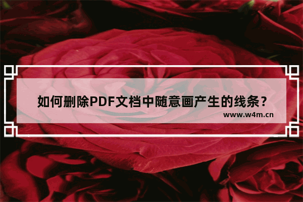 如何删除PDF文档中随意画产生的线条？